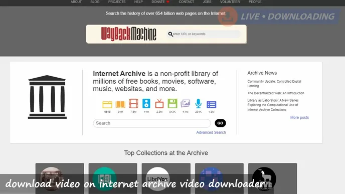 How to download video on internet archive video downloader?