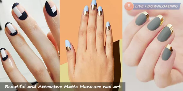 Beautiful and Attractive Matte Manicure nail art - Livedownloading
