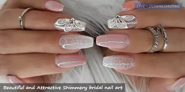 Beautiful and Attractive Shimmery bridal nail art - Livedownloading