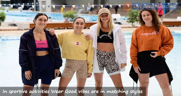 In sportive activities Wear Good vibes are in matching styles - LiveDownloading